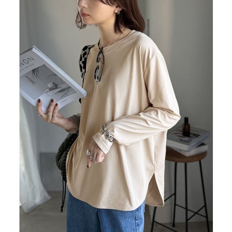 品よく、楽ちん。大人の余裕が漂う。シルケット素材 レイヤード ラウンドヘム | Classical Elf  | 詳細画像42 