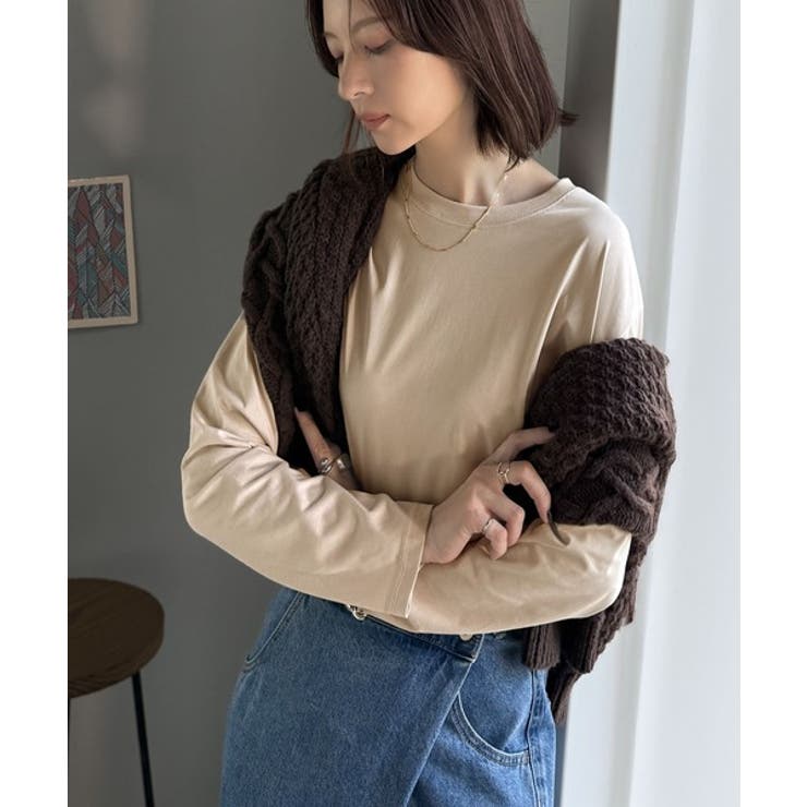 品よく、楽ちん。大人の余裕が漂う。シルケット素材 レイヤード ラウンドヘム | Classical Elf  | 詳細画像43 