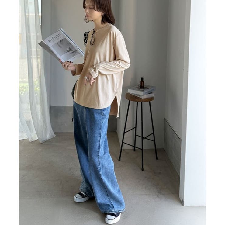 品よく、楽ちん。大人の余裕が漂う。シルケット素材 レイヤード ラウンドヘム | Classical Elf  | 詳細画像44 