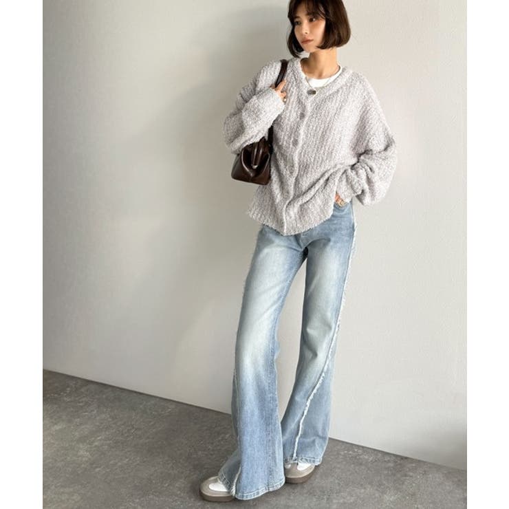 エアリーな抜け感。大人のリボンヤーン前後2wayニットカーディガン（長袖） | Classical Elf  | 詳細画像22 