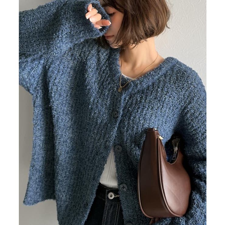 エアリーな抜け感。大人のリボンヤーン前後2wayニットカーディガン（長袖） | Classical Elf  | 詳細画像28 