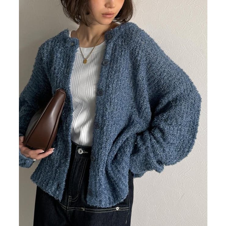 エアリーな抜け感。大人のリボンヤーン前後2wayニットカーディガン（長袖） | Classical Elf  | 詳細画像29 