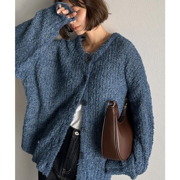 エアリーな抜け感。大人のリボンヤーン前後2wayニットカーディガン（長袖） | Classical Elf  | 詳細画像32 