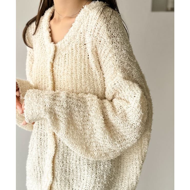 エアリーな抜け感。大人のリボンヤーン前後2wayニットカーディガン（長袖） | Classical Elf  | 詳細画像35 