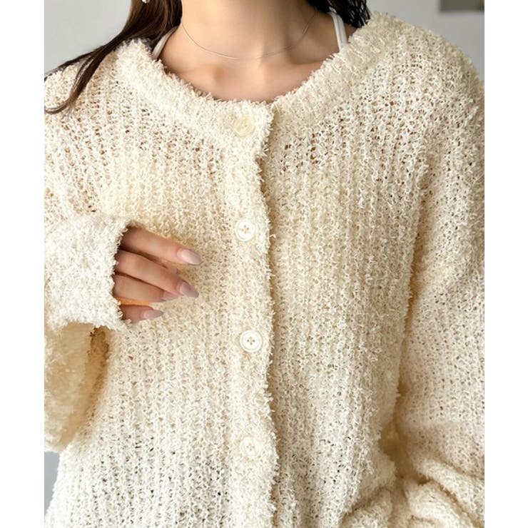 エアリーな抜け感。大人のリボンヤーン前後2wayニットカーディガン（長袖） | Classical Elf  | 詳細画像36 