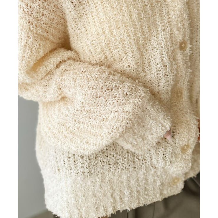 エアリーな抜け感。大人のリボンヤーン前後2wayニットカーディガン（長袖） | Classical Elf  | 詳細画像37 