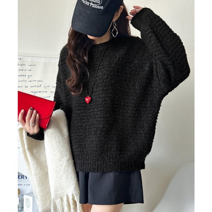 ふんわり愛されスタイル♪前後2wayヘンリーネックニット（長袖） | Classical Elf  | 詳細画像11 