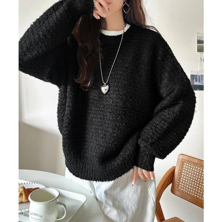 ふんわり愛されスタイル♪前後2wayヘンリーネックニット（長袖） | Classical Elf  | 詳細画像13 