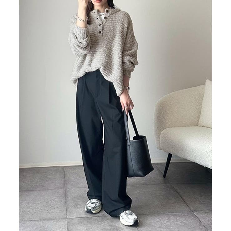 ふんわり愛されスタイル♪前後2wayヘンリーネックニット（長袖） | Classical Elf  | 詳細画像18 