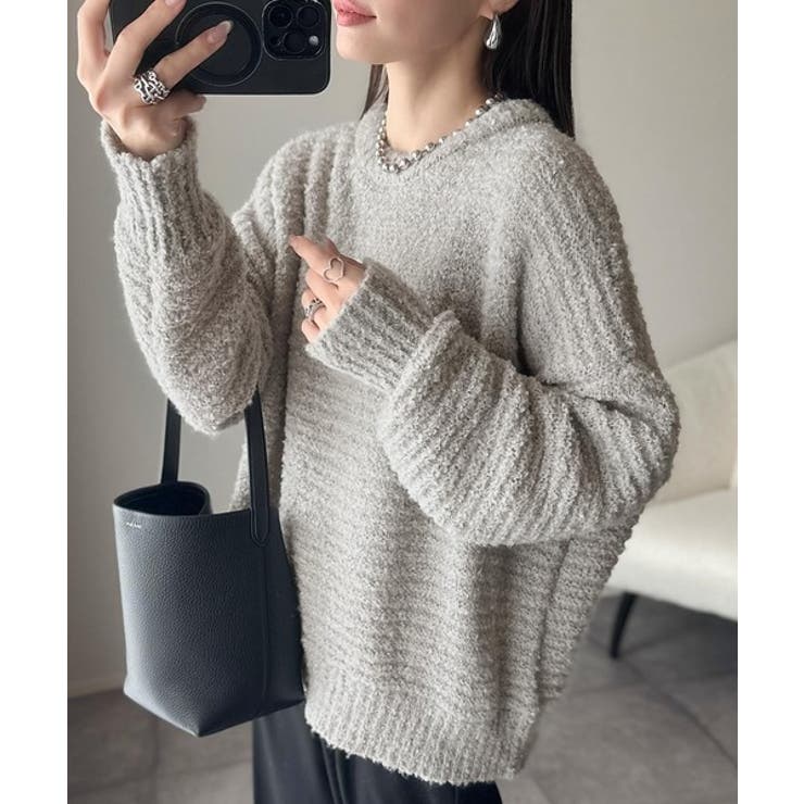 ふんわり愛されスタイル♪前後2wayヘンリーネックニット（長袖） | Classical Elf  | 詳細画像20 