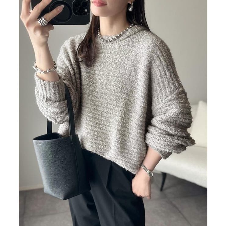 ふんわり愛されスタイル♪前後2wayヘンリーネックニット（長袖） | Classical Elf  | 詳細画像22 