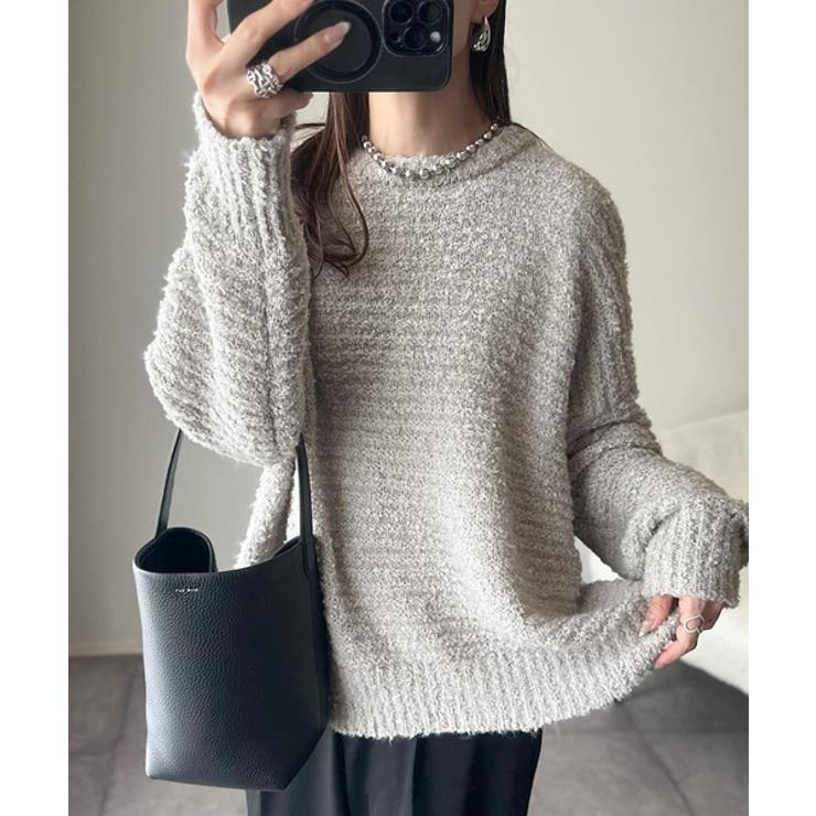 ふんわり愛されスタイル♪前後2wayヘンリーネックニット（長袖） | Classical Elf  | 詳細画像23 