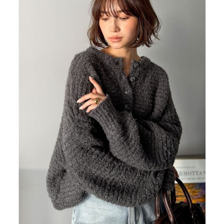 ふんわり愛されスタイル♪前後2wayヘンリーネックニット（長袖） | Classical Elf  | 詳細画像25 