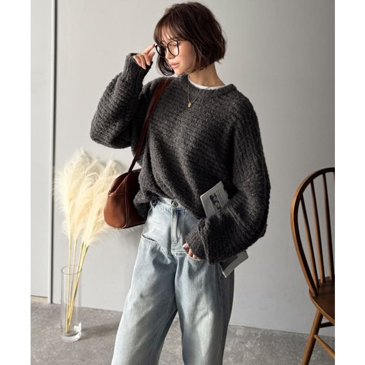 ふんわり愛されスタイル♪前後2wayヘンリーネックニット（長袖） | Classical Elf  | 詳細画像26 