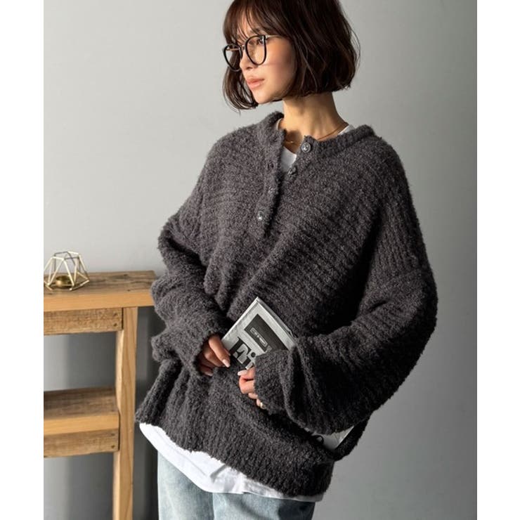 ふんわり愛されスタイル♪前後2wayヘンリーネックニット（長袖） | Classical Elf  | 詳細画像29 