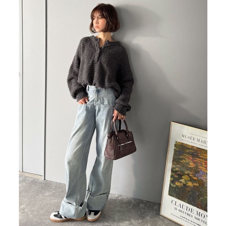 ふんわり愛されスタイル♪前後2wayヘンリーネックニット（長袖） | Classical Elf  | 詳細画像33 