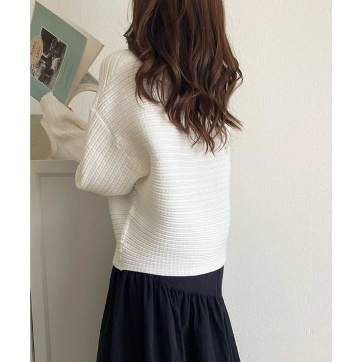 ゆるリブの抜け感。ドルマン袖クルーネックニットトップス（長袖） | Classical Elf  | 詳細画像8 