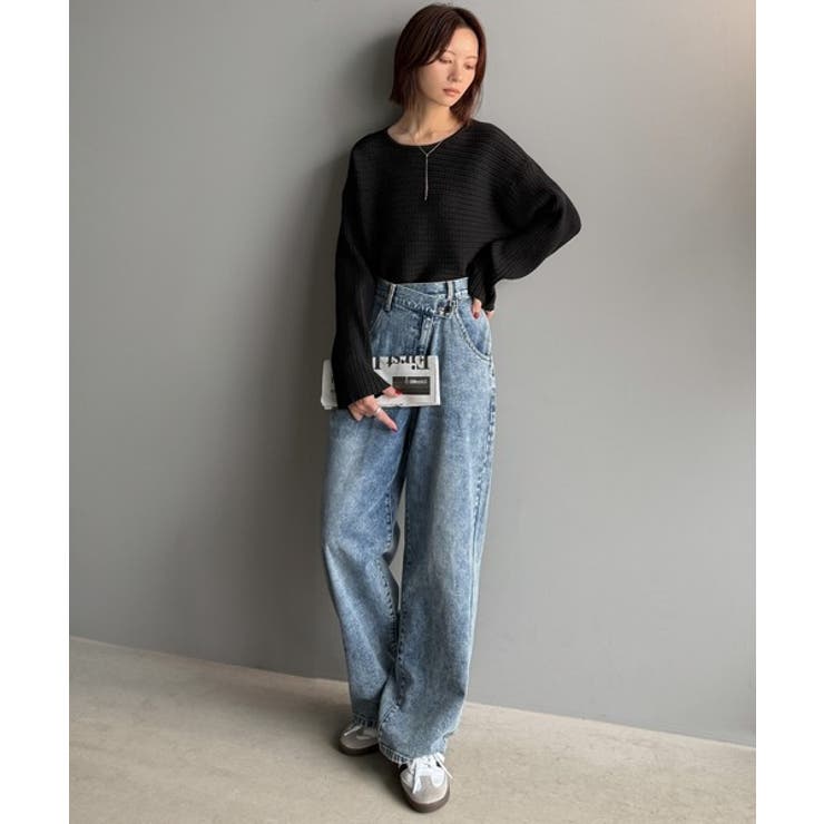 ゆるリブの抜け感。ドルマン袖クルーネックニットトップス（長袖） | Classical Elf  | 詳細画像18 