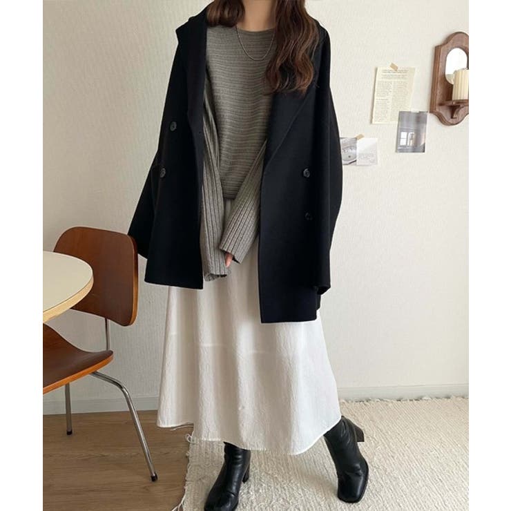 ゆるリブの抜け感。ドルマン袖クルーネックニットトップス（長袖） | Classical Elf  | 詳細画像32 