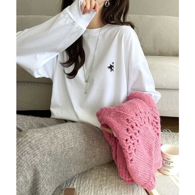 後ろ姿も、抜かりなく。胸刺繍 シルケット素材 ゆったりシルエット | Classical Elf  | 詳細画像6 