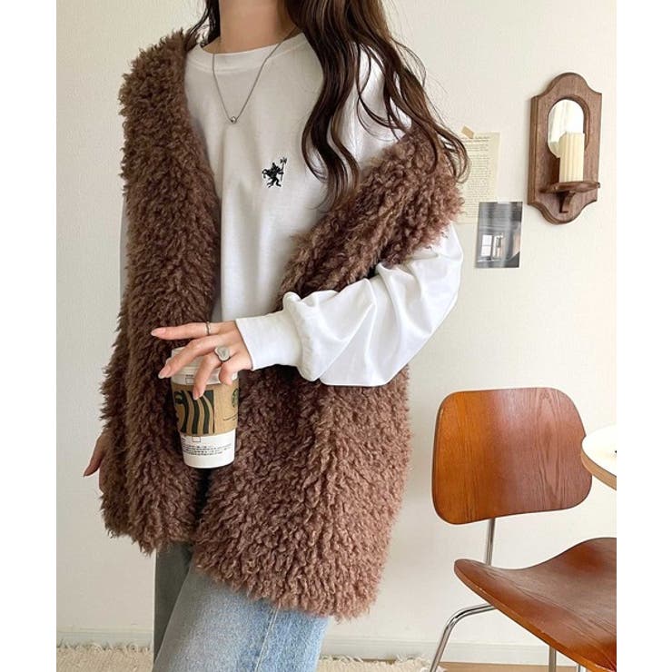 後ろ姿も、抜かりなく。胸刺繍 シルケット素材 ゆったりシルエット | Classical Elf  | 詳細画像9 