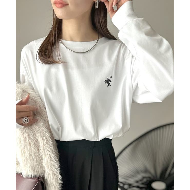 後ろ姿も、抜かりなく。胸刺繍 シルケット素材 ゆったりシルエット | Classical Elf  | 詳細画像10 