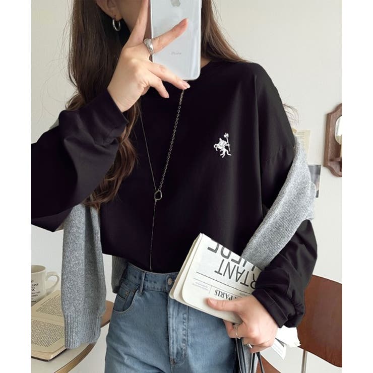 後ろ姿も、抜かりなく。胸刺繍 シルケット素材 ゆったりシルエット | Classical Elf  | 詳細画像15 