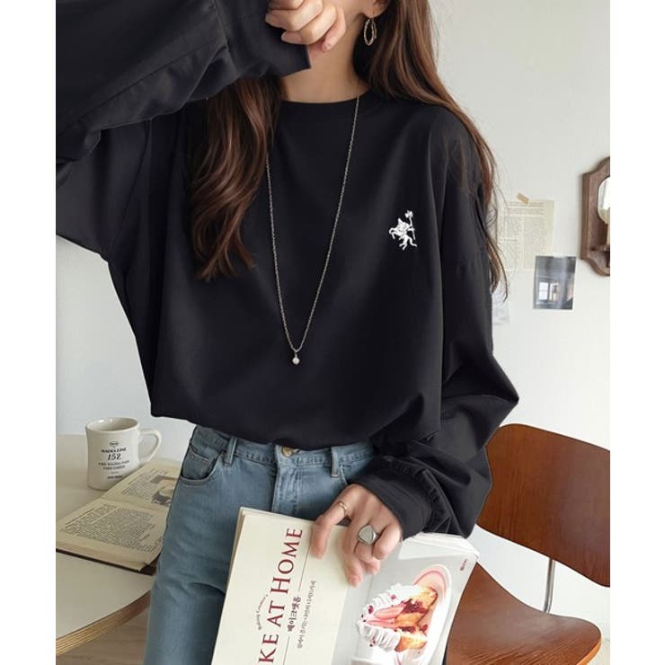 後ろ姿も、抜かりなく。胸刺繍 シルケット素材 ゆったりシルエット | Classical Elf  | 詳細画像16 