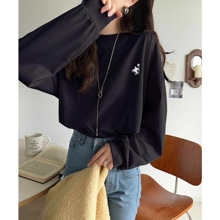 後ろ姿も、抜かりなく。胸刺繍 シルケット素材 ゆったりシルエット | Classical Elf  | 詳細画像18 