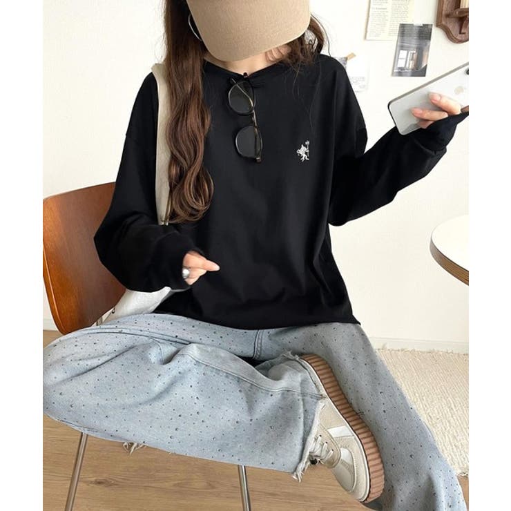 後ろ姿も、抜かりなく。胸刺繍 シルケット素材 ゆったりシルエット | Classical Elf  | 詳細画像19 