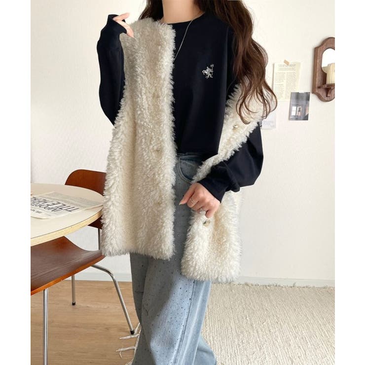 後ろ姿も、抜かりなく。胸刺繍 シルケット素材 ゆったりシルエット | Classical Elf  | 詳細画像22 