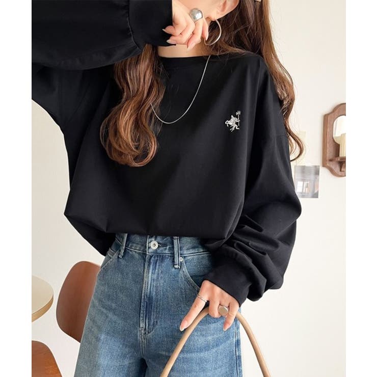 後ろ姿も、抜かりなく。胸刺繍 シルケット素材 ゆったりシルエット | Classical Elf  | 詳細画像24 