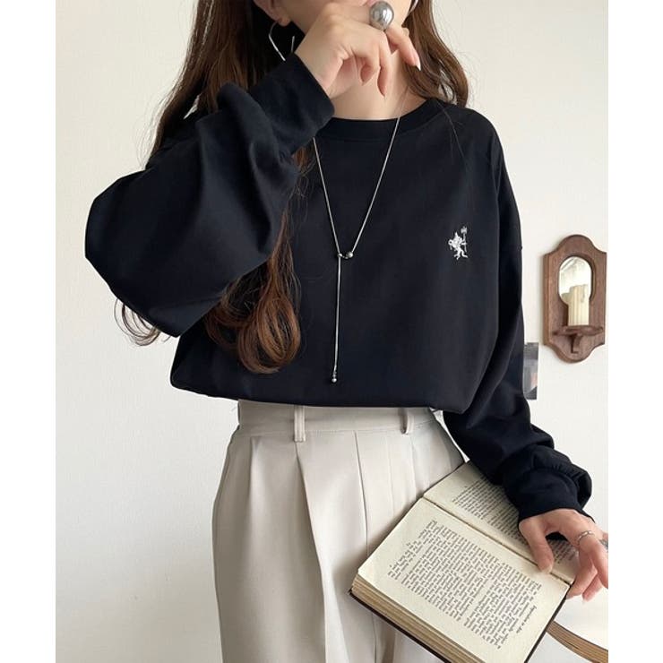 後ろ姿も、抜かりなく。胸刺繍 シルケット素材 ゆったりシルエット | Classical Elf  | 詳細画像25 