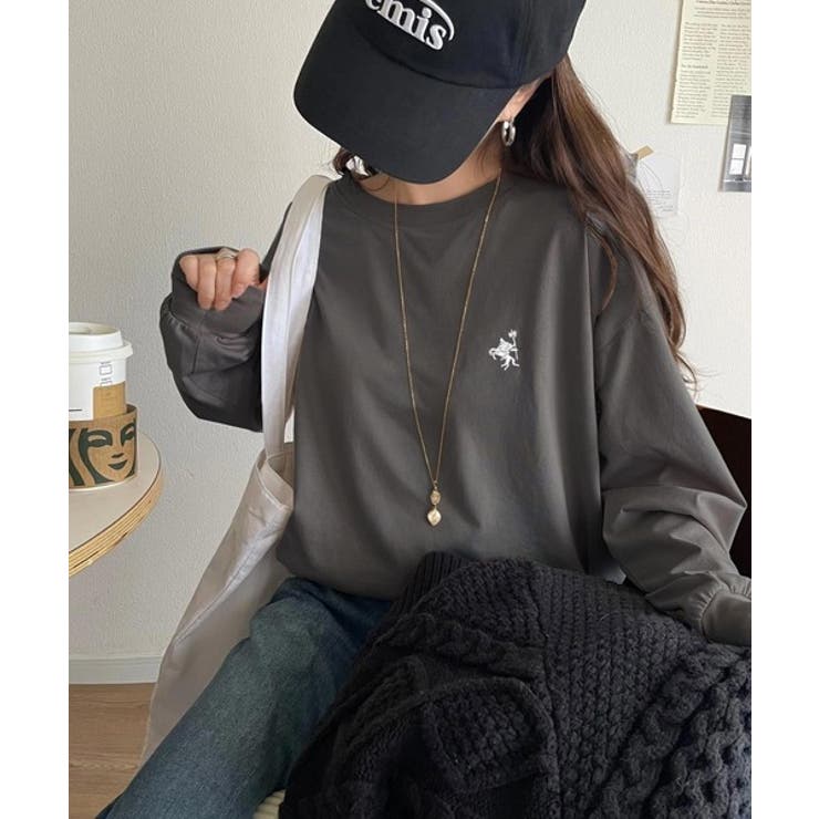 後ろ姿も、抜かりなく。胸刺繍 シルケット素材 ゆったりシルエット | Classical Elf  | 詳細画像30 