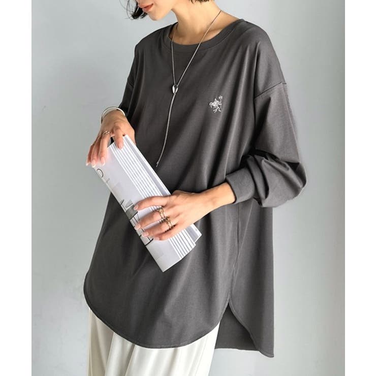 後ろ姿も、抜かりなく。胸刺繍 シルケット素材 ゆったりシルエット | Classical Elf  | 詳細画像35 