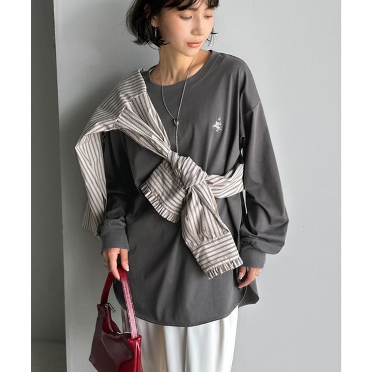 後ろ姿も、抜かりなく。胸刺繍 シルケット素材 ゆったりシルエット | Classical Elf  | 詳細画像38 