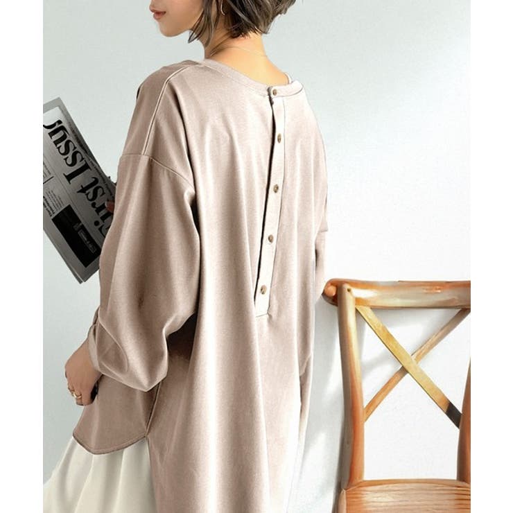 後ろ姿も、抜かりなく。胸刺繍 シルケット素材 ゆったりシルエット | Classical Elf  | 詳細画像45 