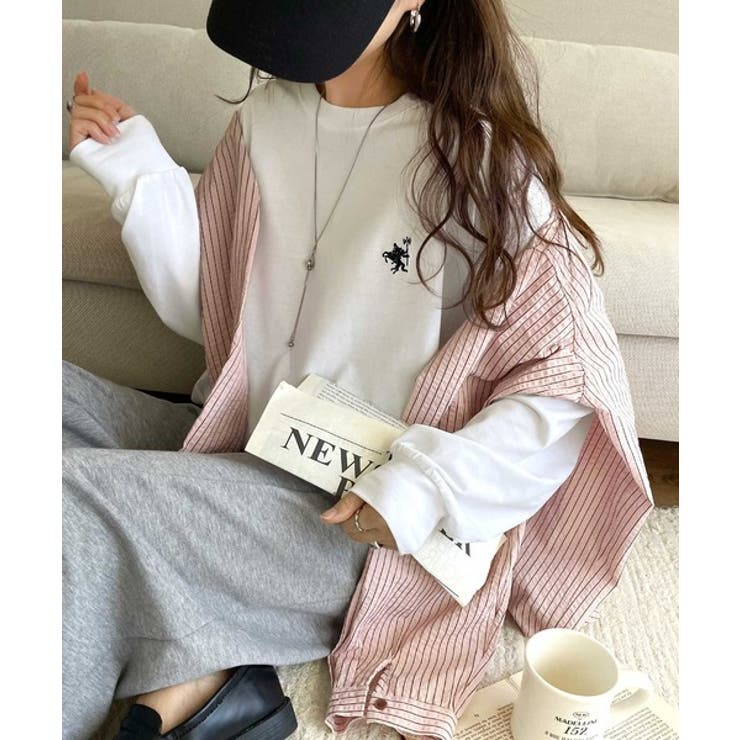 後ろ姿も、抜かりなく。胸刺繍 シルケット素材 ゆったりシルエット | Classical Elf  | 詳細画像2 