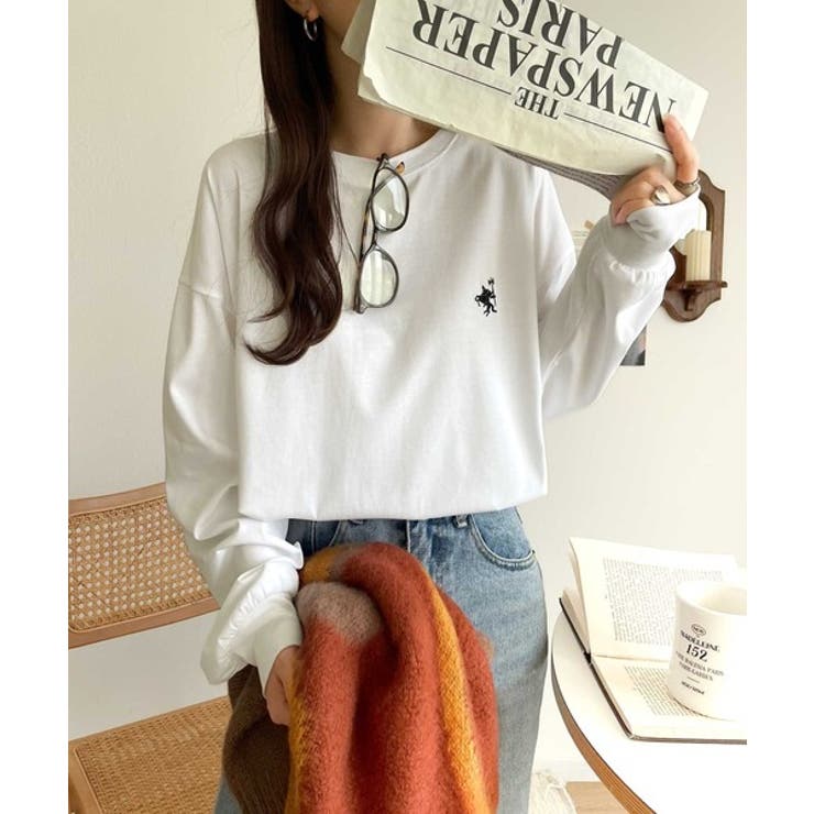 後ろ姿も、抜かりなく。胸刺繍 シルケット素材 ゆったりシルエット | Classical Elf  | 詳細画像4 