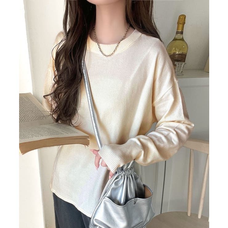 ニットのぬくもりに、少しのアクセント。前後2wayヘンリーネックニットプルオーバ… | Classical Elf  | 詳細画像6 