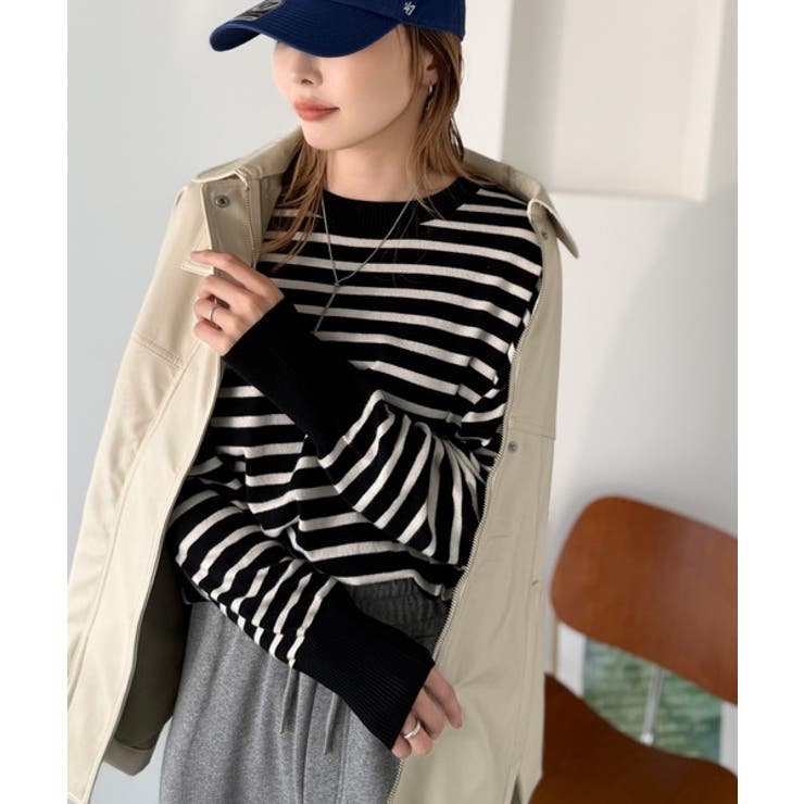 ニットのぬくもりに、少しのアクセント。前後2wayヘンリーネックニットプルオーバ… | Classical Elf  | 詳細画像17 