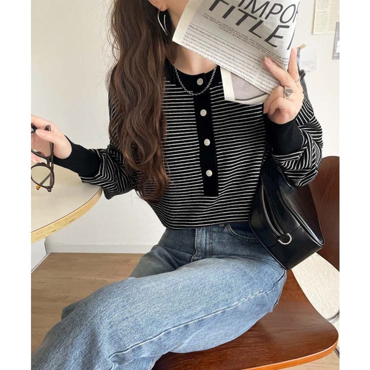 ニットのぬくもりに、少しのアクセント。前後2wayヘンリーネックニットプルオーバ… | Classical Elf  | 詳細画像18 