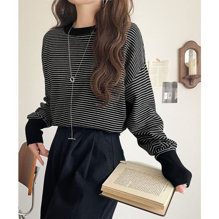 ニットのぬくもりに、少しのアクセント。前後2wayヘンリーネックニットプルオーバ… | Classical Elf  | 詳細画像21 