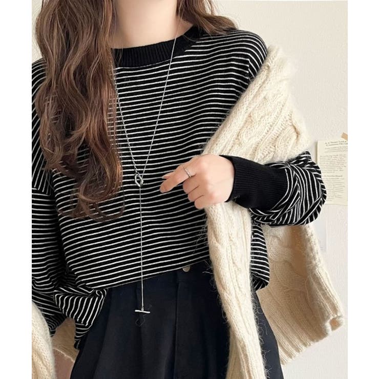 ニットのぬくもりに、少しのアクセント。前後2wayヘンリーネックニットプルオーバ… | Classical Elf  | 詳細画像22 