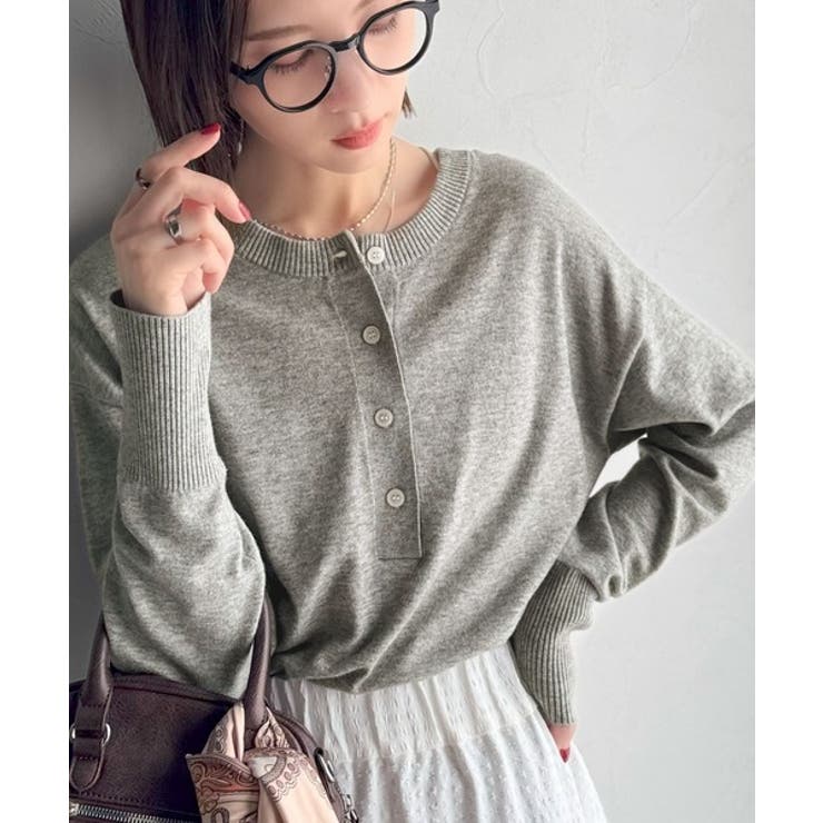 ニットのぬくもりに、少しのアクセント。前後2wayヘンリーネックニットプルオーバ… | Classical Elf  | 詳細画像27 