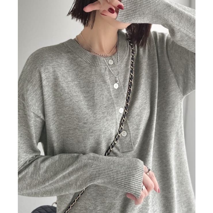 ニットのぬくもりに、少しのアクセント。前後2wayヘンリーネックニットプルオーバ… | Classical Elf  | 詳細画像28 