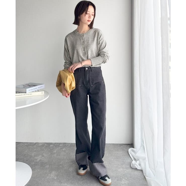 ニットのぬくもりに、少しのアクセント。前後2wayヘンリーネックニットプルオーバ… | Classical Elf  | 詳細画像31 