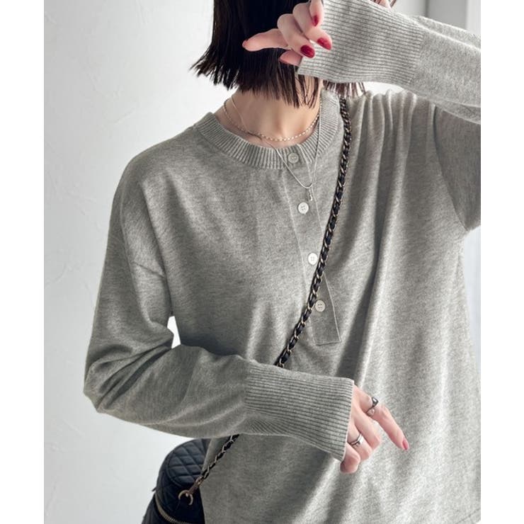 ニットのぬくもりに、少しのアクセント。前後2wayヘンリーネックニットプルオーバ… | Classical Elf  | 詳細画像34 