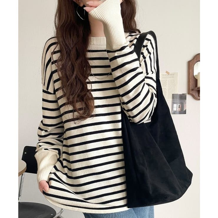 ニットのぬくもりに、少しのアクセント。前後2wayヘンリーネックニットプルオーバ… | Classical Elf  | 詳細画像44 