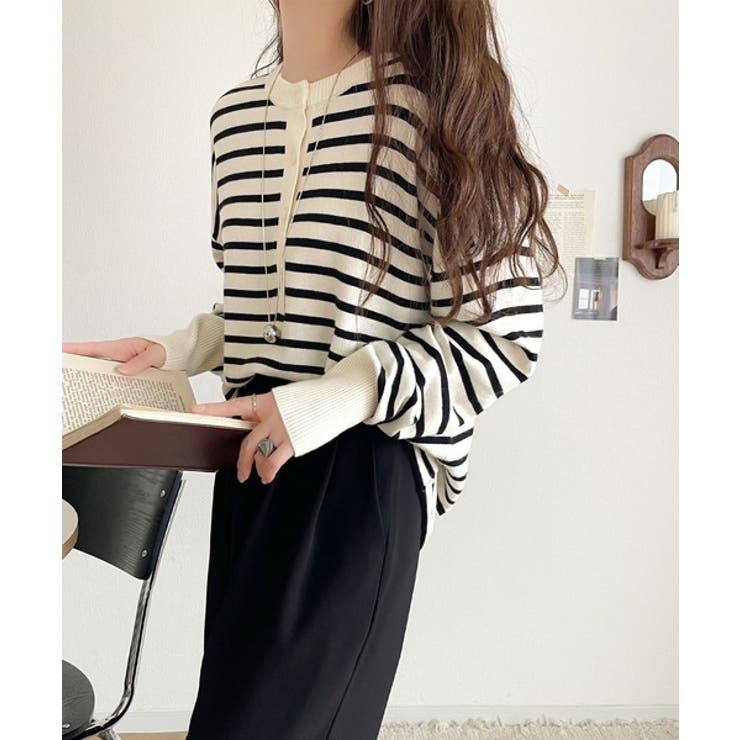 ニットのぬくもりに、少しのアクセント。前後2wayヘンリーネックニットプルオーバ… | Classical Elf  | 詳細画像50 